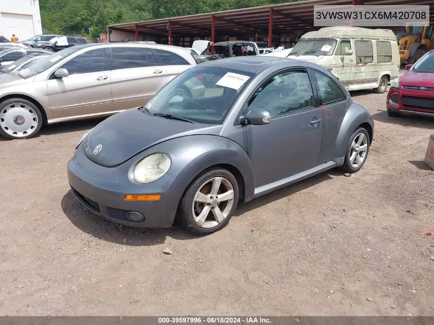 2006 Volkswagen New Beetle 2.5 VIN: 3VWSW31CX6M420708 Lot: 39597996