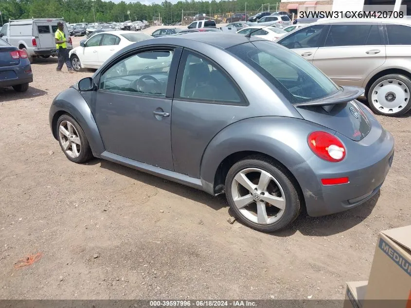 2006 Volkswagen New Beetle 2.5 VIN: 3VWSW31CX6M420708 Lot: 39597996