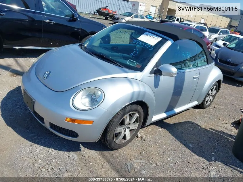 2006 Volkswagen New Beetle 2.5 VIN: 3VWRF31Y56M300115 Lot: 39753575