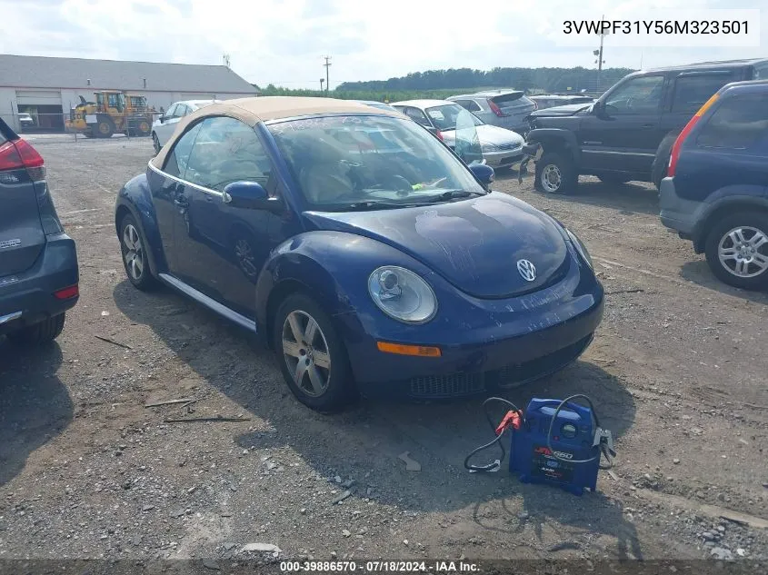 2006 Volkswagen New Beetle 2.5 VIN: 3VWPF31Y56M323501 Lot: 39886570