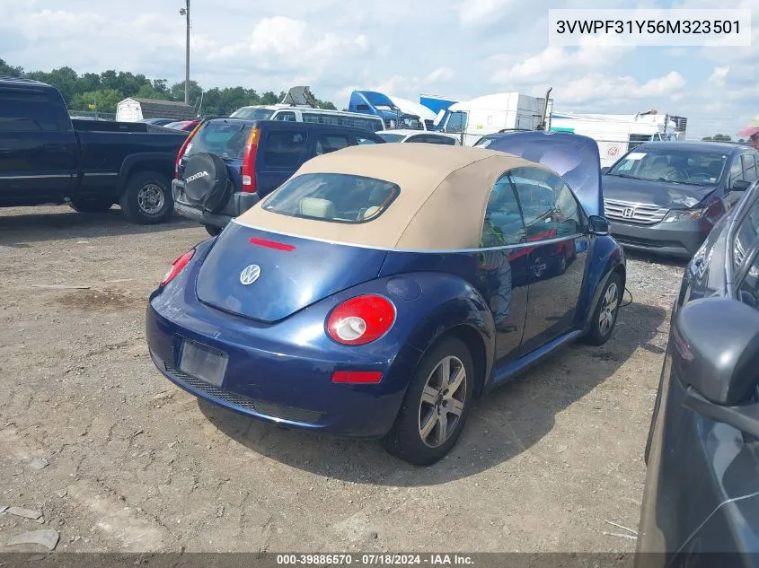 2006 Volkswagen New Beetle 2.5 VIN: 3VWPF31Y56M323501 Lot: 39886570