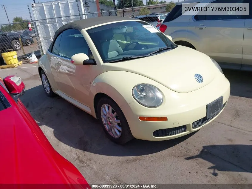 2006 Volkswagen New Beetle 2.5 VIN: 3VWRF31Y76M303405 Lot: 39999928