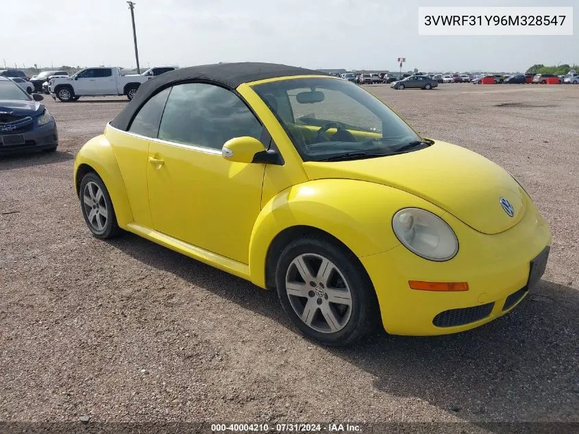 2006 Volkswagen New Beetle 2.5 VIN: 3VWRF31Y96M328547 Lot: 40004210