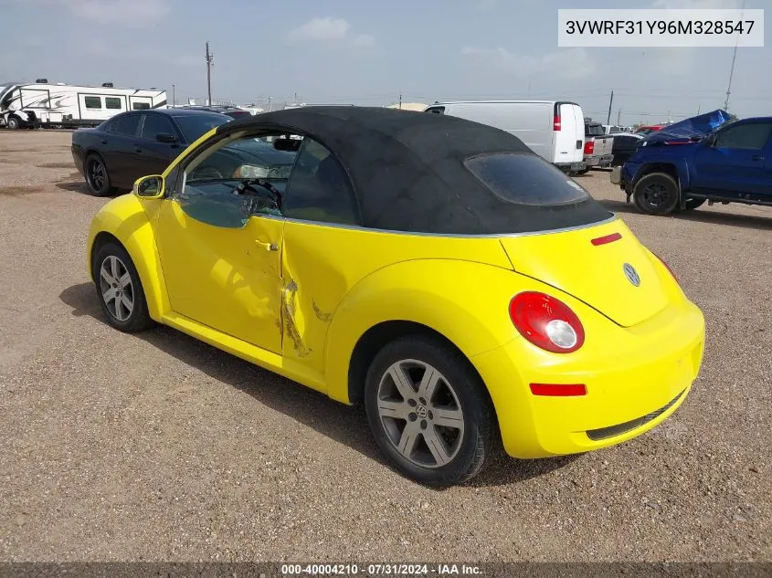 2006 Volkswagen New Beetle 2.5 VIN: 3VWRF31Y96M328547 Lot: 40004210