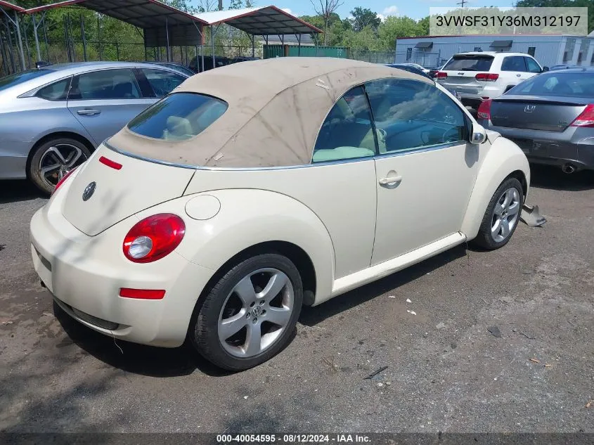 2006 Volkswagen New Beetle Convertible Option Pkg 2 VIN: 3VWSF31Y36M312197 Lot: 40054595