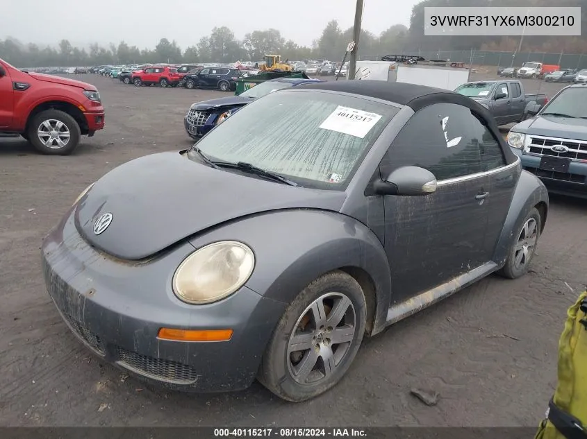 2006 Volkswagen New Beetle 2.5 VIN: 3VWRF31YX6M300210 Lot: 40115217