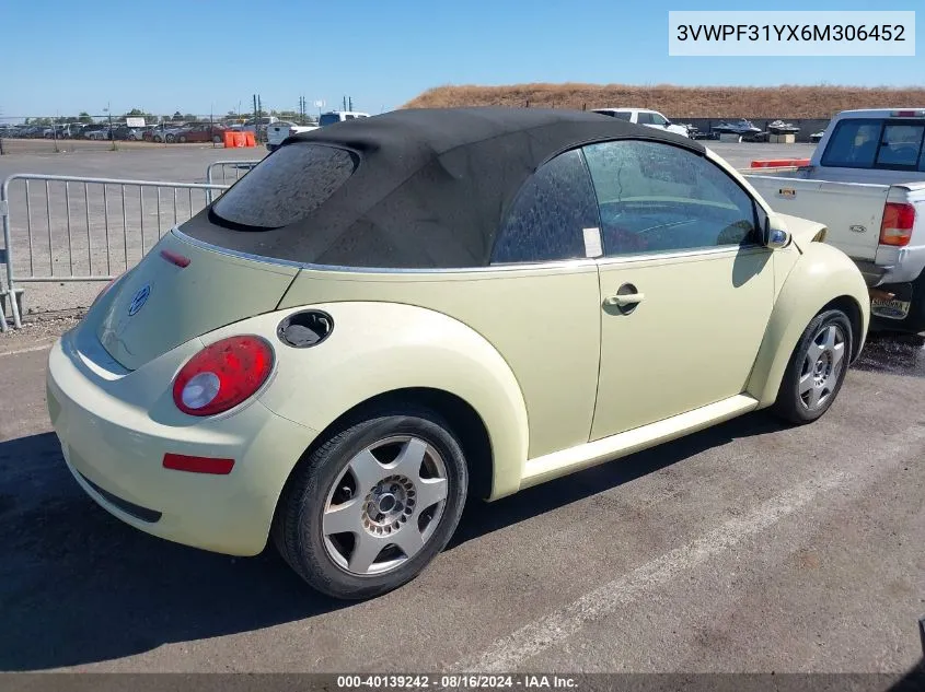 3VWPF31YX6M306452 2006 Volkswagen New Beetle 2.5