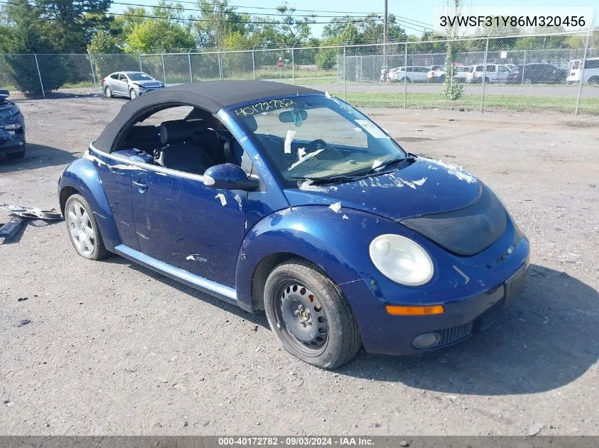 2006 Volkswagen New Beetle 2.5 VIN: 3VWSF31Y86M320456 Lot: 40172782