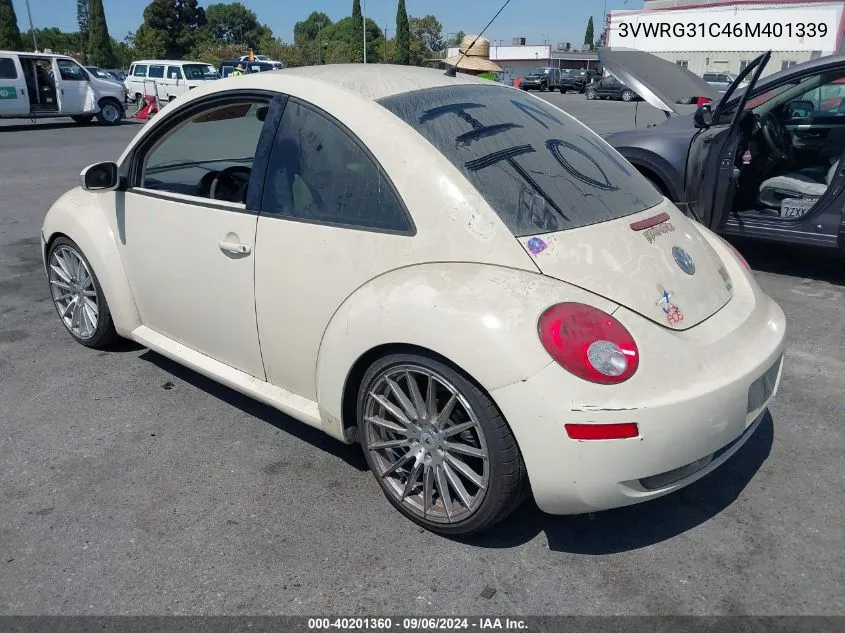 2006 Volkswagen New Beetle 2.5 VIN: 3VWRG31C46M401339 Lot: 40201360