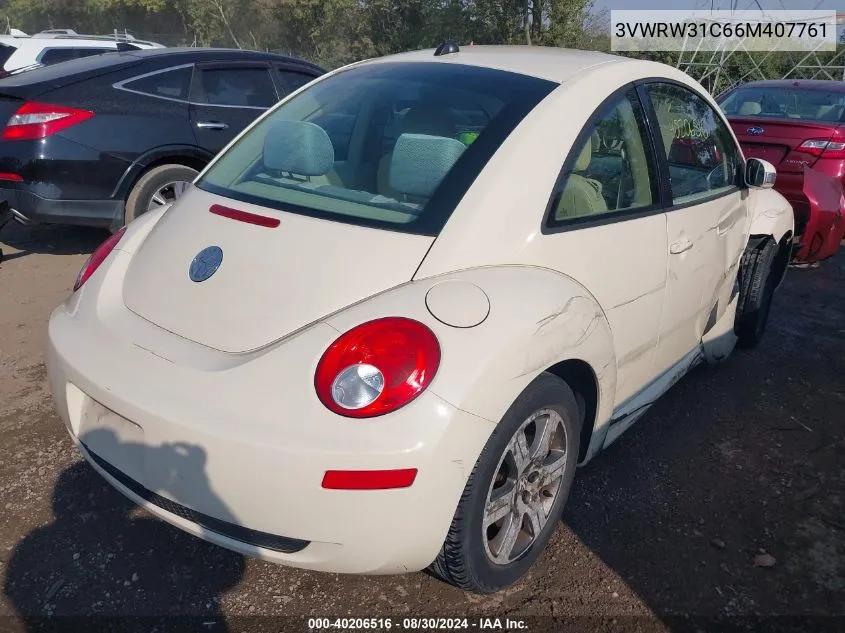 2006 Volkswagen New Beetle 2.5 VIN: 3VWRW31C66M407761 Lot: 40206516