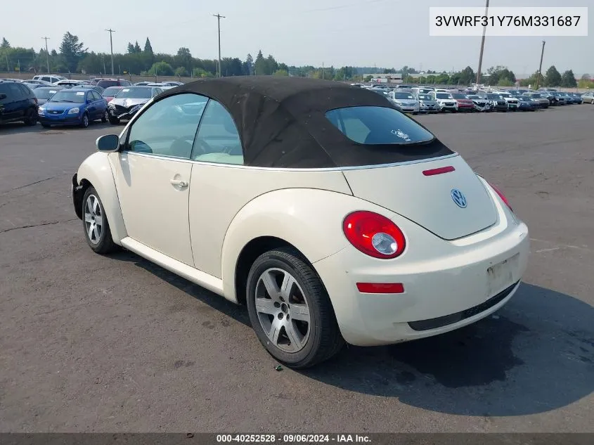 3VWRF31Y76M331687 2006 Volkswagen New Beetle 2.5