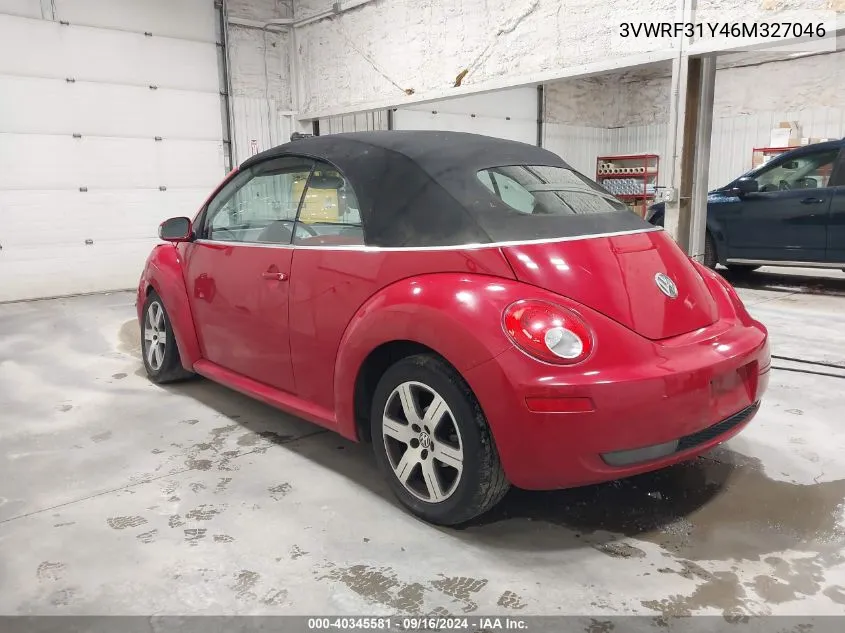 2006 Volkswagen New Beetle 2.5 VIN: 3VWRF31Y46M327046 Lot: 40345581