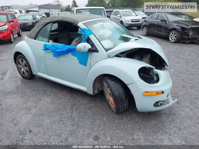 2006 Volkswagen New Beetle Convertible Option Pkg 1 VIN: 3VWRF31YX6M325799 Lot: 40355929