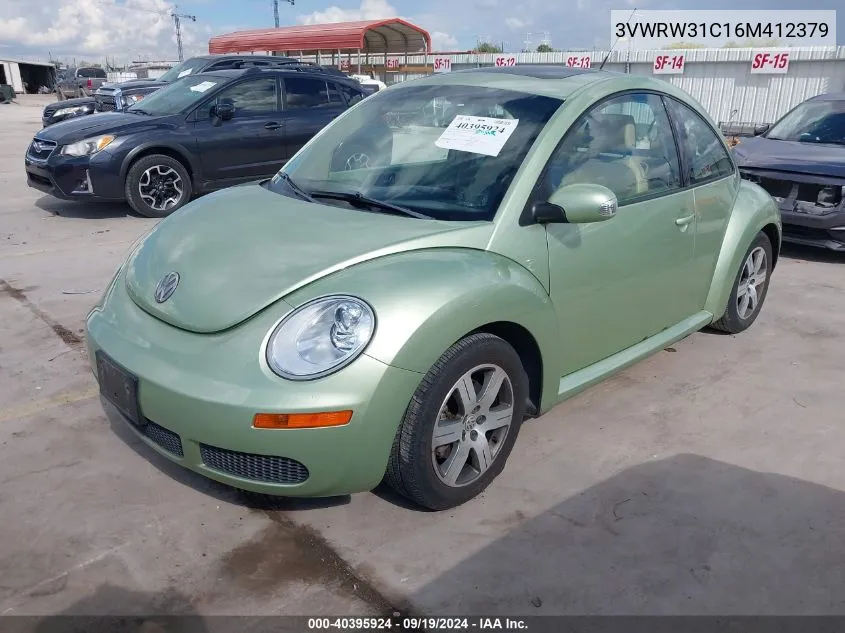 2006 Volkswagen New Beetle 2.5 VIN: 3VWRW31C16M412379 Lot: 40395924