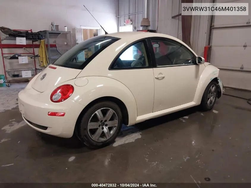 2006 Volkswagen New Beetle 2.5 VIN: 3VWRW31C46M401358 Lot: 40472832