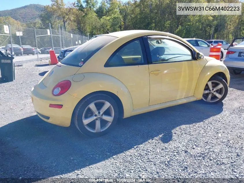 2006 Volkswagen New Beetle 2.5 VIN: 3VWSW31C66M402223 Lot: 40478646