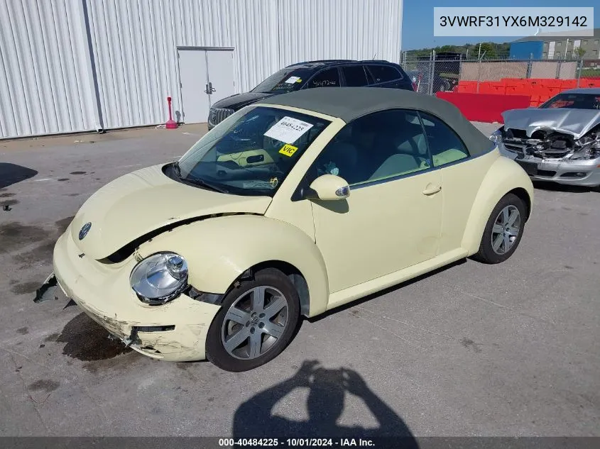 2006 Volkswagen New Beetle Convertible Option Pkg 1 VIN: 3VWRF31YX6M329142 Lot: 40484225