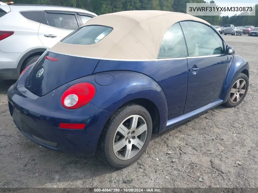 2006 Volkswagen New Beetle 2.5 VIN: 3VWRF31YX6M330873 Lot: 40547390