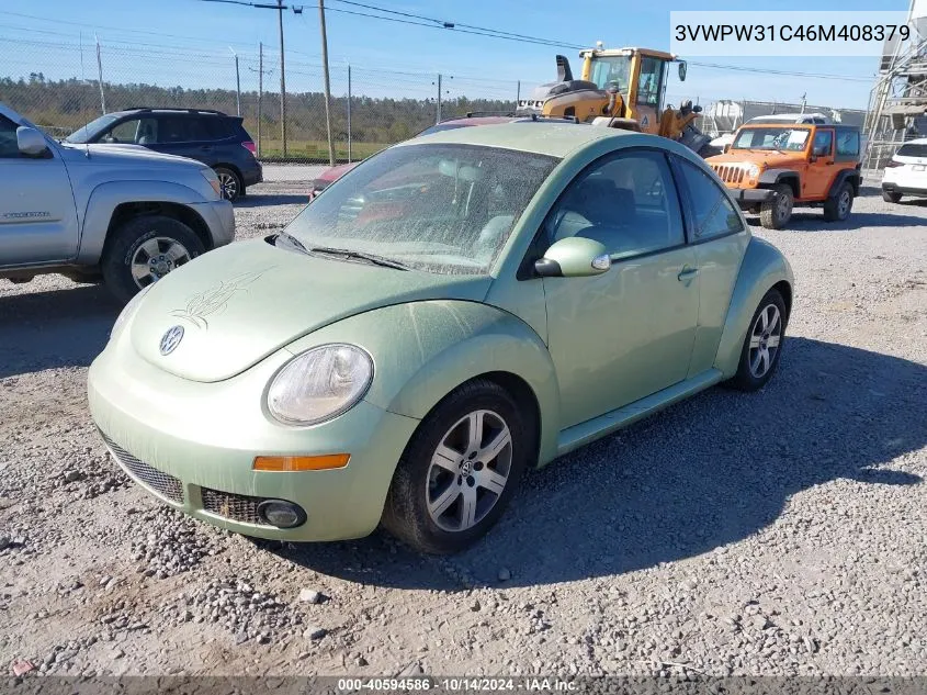 2006 Volkswagen New Beetle 2.5 VIN: 3VWPW31C46M408379 Lot: 40594586