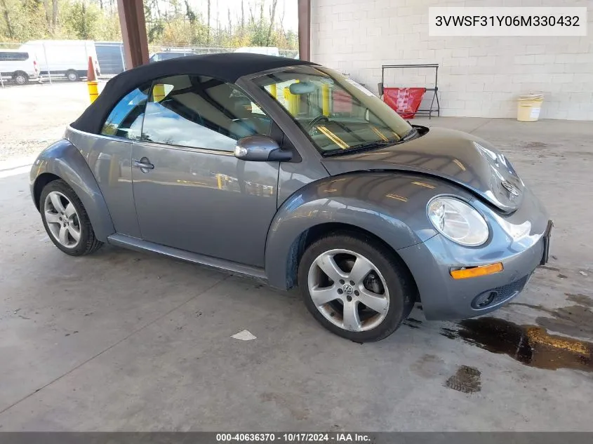 2006 Volkswagen New Beetle 2.5 VIN: 3VWSF31Y06M330432 Lot: 40636370