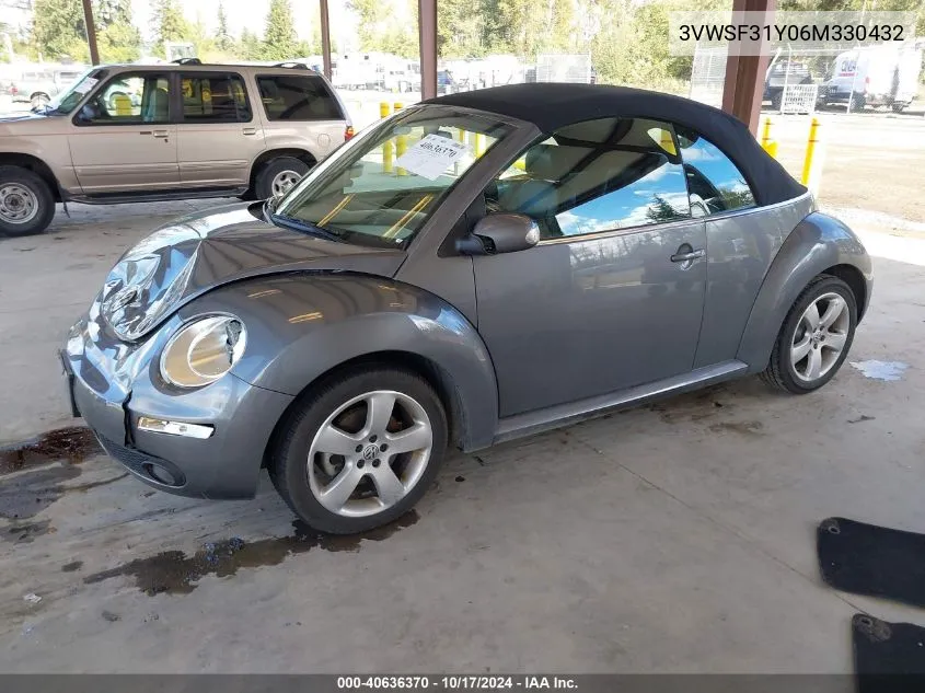 2006 Volkswagen New Beetle 2.5 VIN: 3VWSF31Y06M330432 Lot: 40636370