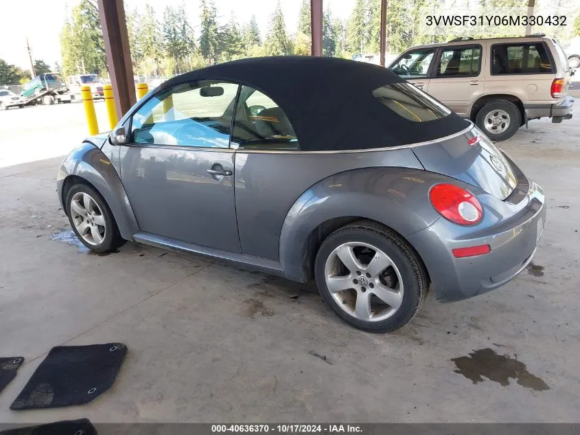 2006 Volkswagen New Beetle 2.5 VIN: 3VWSF31Y06M330432 Lot: 40636370