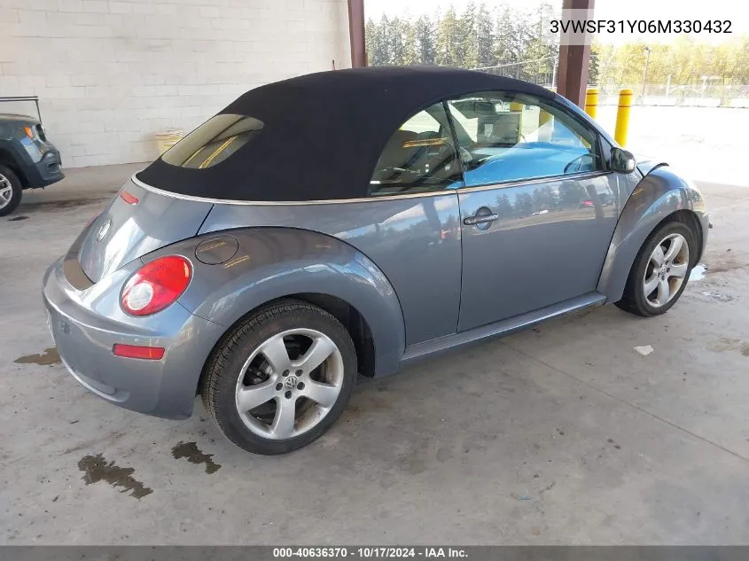 2006 Volkswagen New Beetle 2.5 VIN: 3VWSF31Y06M330432 Lot: 40636370