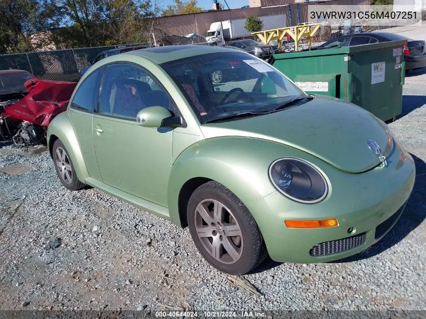 2006 Volkswagen New Beetle 2.5 VIN: 3VWRW31C56M407251 Lot: 40644024