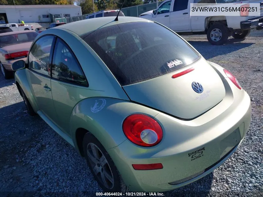 2006 Volkswagen New Beetle 2.5 VIN: 3VWRW31C56M407251 Lot: 40644024