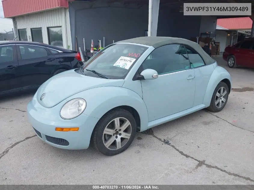 2006 Volkswagen New Beetle 2.5 VIN: 3VWPF31Y46M309489 Lot: 40703270