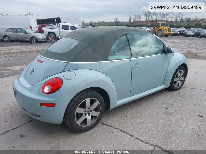 2006 Volkswagen New Beetle 2.5 VIN: 3VWPF31Y46M309489 Lot: 40703270