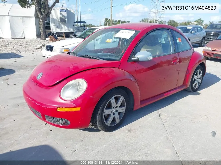 2006 Volkswagen New Beetle Tdi VIN: 3VWPR31C16M404829 Lot: 40813199