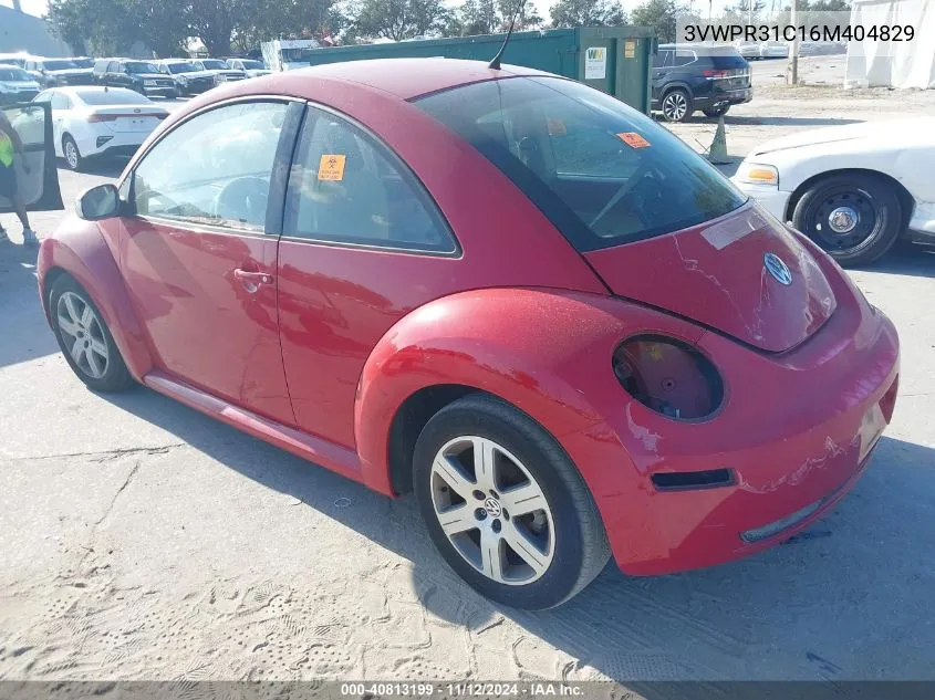 2006 Volkswagen New Beetle Tdi VIN: 3VWPR31C16M404829 Lot: 40813199