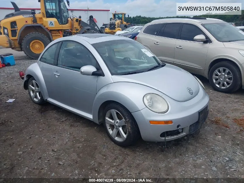 3VWSW31C67M505840 2007 Volkswagen New Beetle 2.5