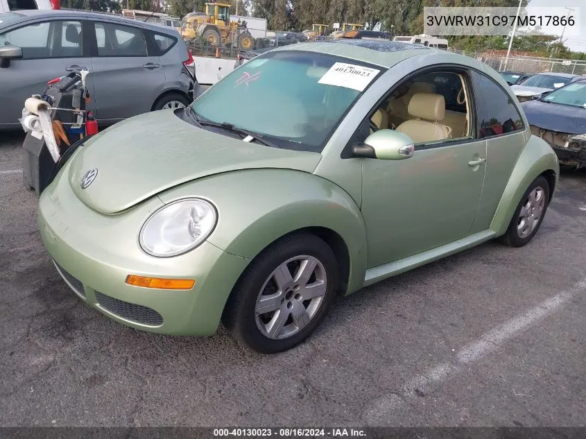 2007 Volkswagen New Beetle 2.5L Option Package 1 VIN: 3VWRW31C97M517866 Lot: 40130023