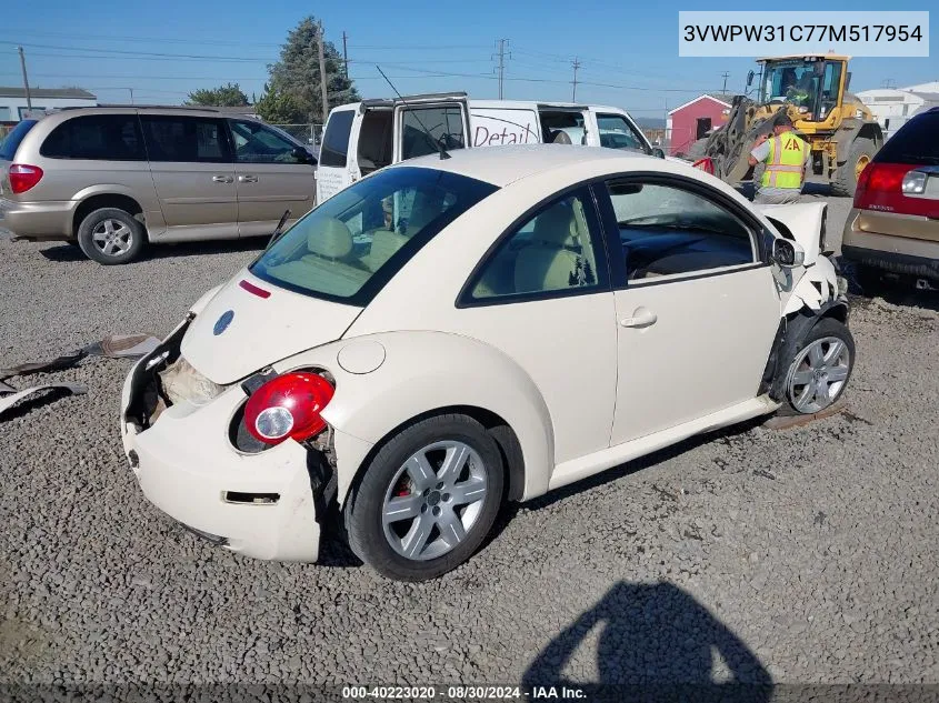 3VWPW31C77M517954 2007 Volkswagen New Beetle 2.5