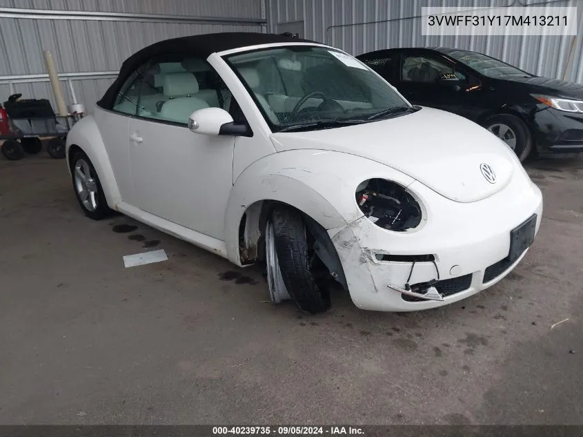 2007 Volkswagen New Beetle Triple White VIN: 3VWFF31Y17M413211 Lot: 40239735