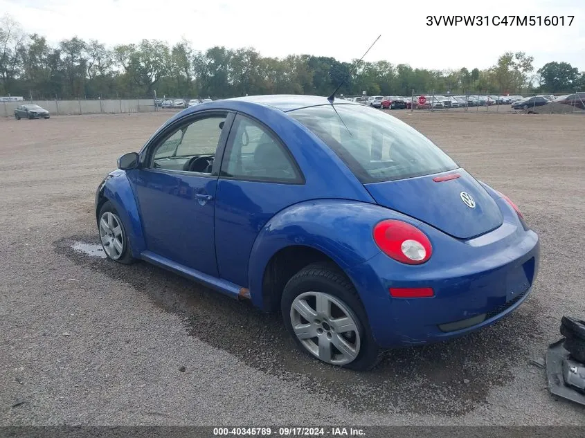 2007 Volkswagen New Beetle 2.5 VIN: 3VWPW31C47M516017 Lot: 40345789