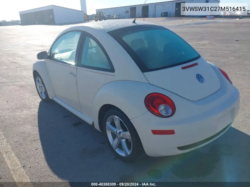 2007 Volkswagen New Beetle 2.5 VIN: 3VWSW31C27M516415 Lot: 40388309