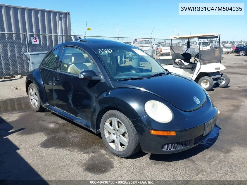 2007 Volkswagen New Beetle 2.5 VIN: 3VWRG31C47M504035 Lot: 40436750