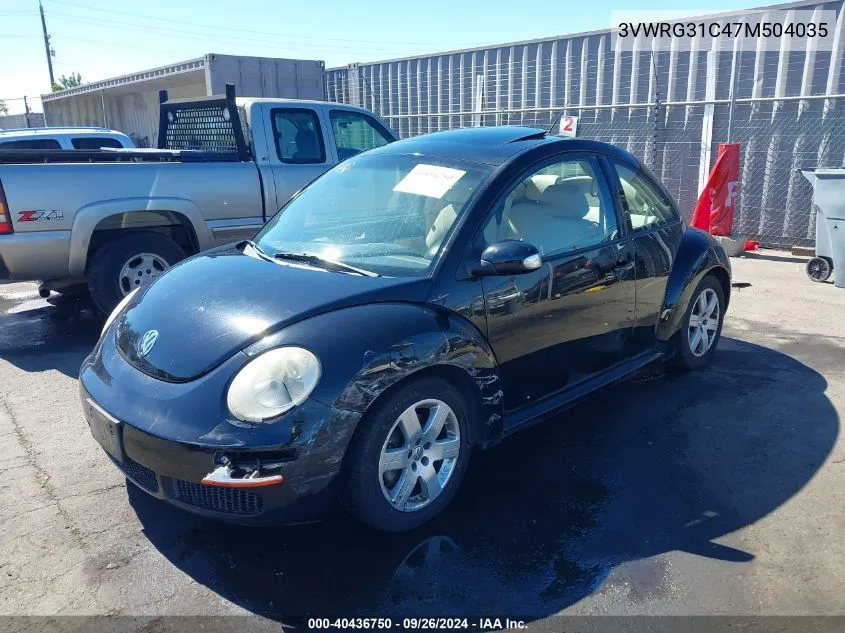 2007 Volkswagen New Beetle 2.5 VIN: 3VWRG31C47M504035 Lot: 40436750