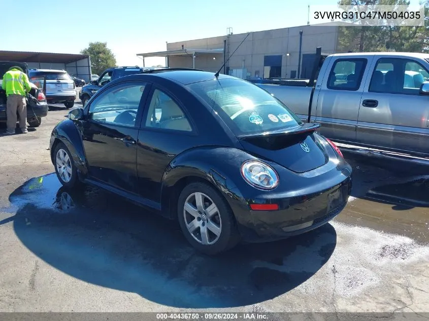 2007 Volkswagen New Beetle 2.5 VIN: 3VWRG31C47M504035 Lot: 40436750