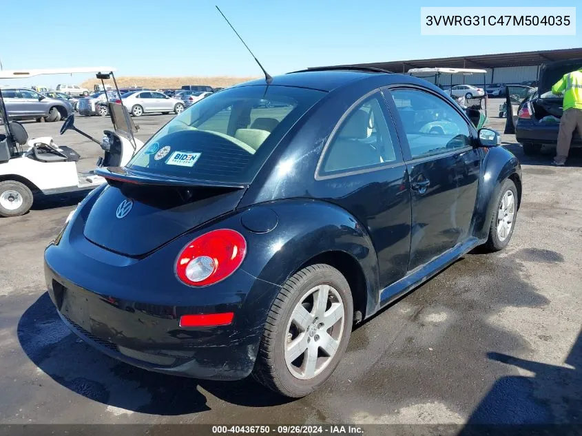 2007 Volkswagen New Beetle 2.5 VIN: 3VWRG31C47M504035 Lot: 40436750