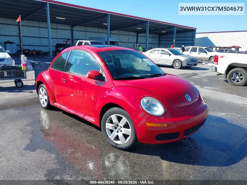 2007 Volkswagen New Beetle 2.5 VIN: 3VWRW31CX7M504673 Lot: 40438240