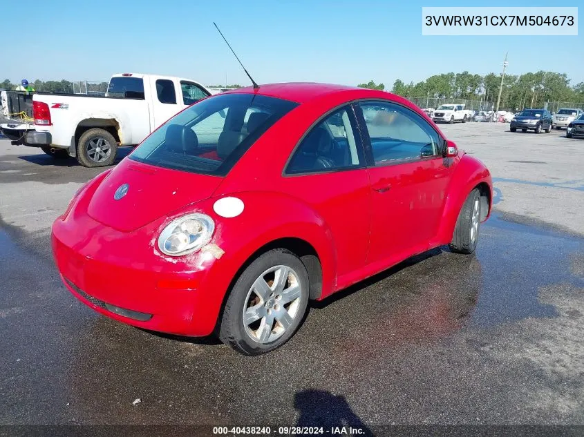 2007 Volkswagen New Beetle 2.5 VIN: 3VWRW31CX7M504673 Lot: 40438240