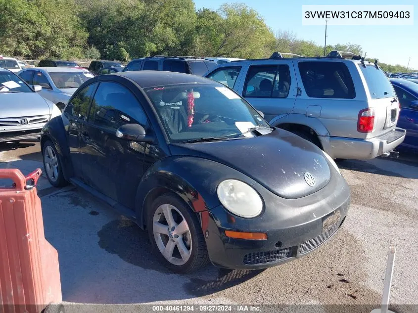 2007 Volkswagen New Beetle 2.5 VIN: 3VWEW31C87M509403 Lot: 40461294