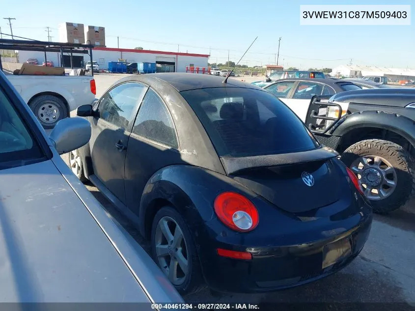 2007 Volkswagen New Beetle 2.5 VIN: 3VWEW31C87M509403 Lot: 40461294