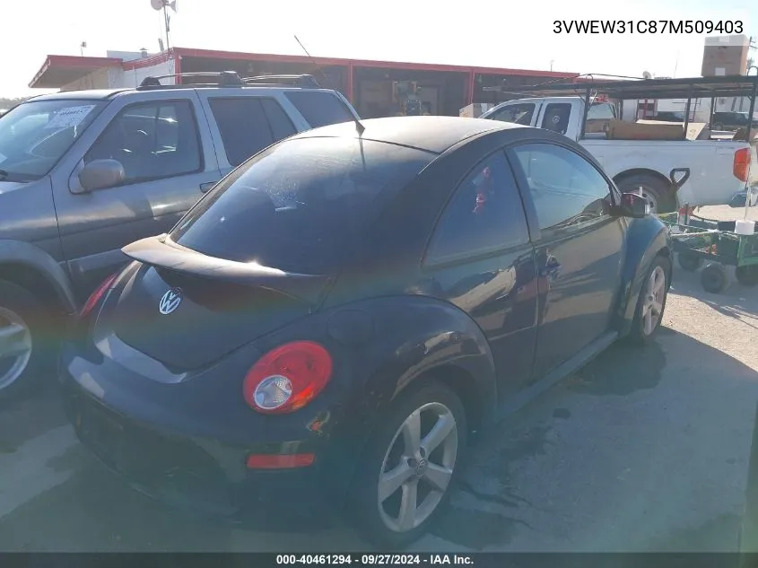 2007 Volkswagen New Beetle 2.5 VIN: 3VWEW31C87M509403 Lot: 40461294