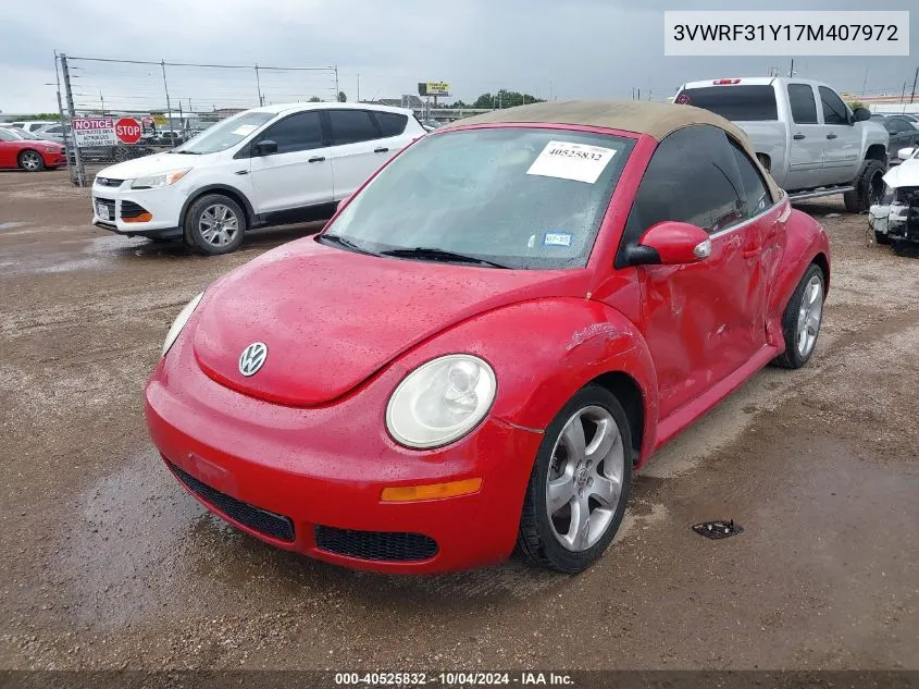 2007 Volkswagen New Beetle 2.5 VIN: 3VWRF31Y17M407972 Lot: 40525832