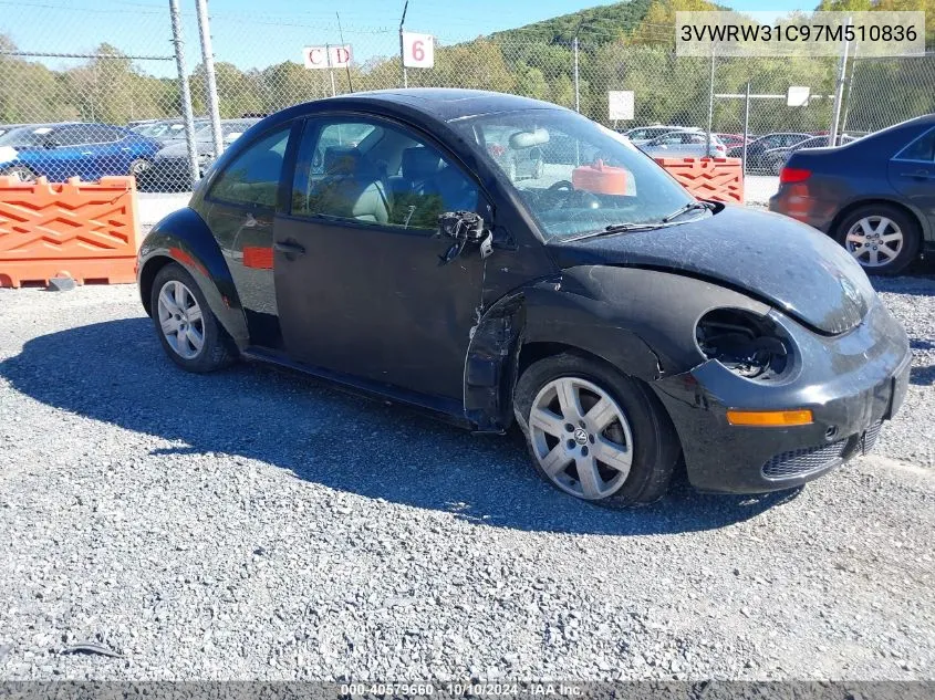 2007 Volkswagen New Beetle 2.5 VIN: 3VWRW31C97M510836 Lot: 40579660